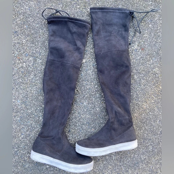 Stuart Weitzman sneaker over the knee suede tall boot Sz 5.5 - Picture 3 of 9